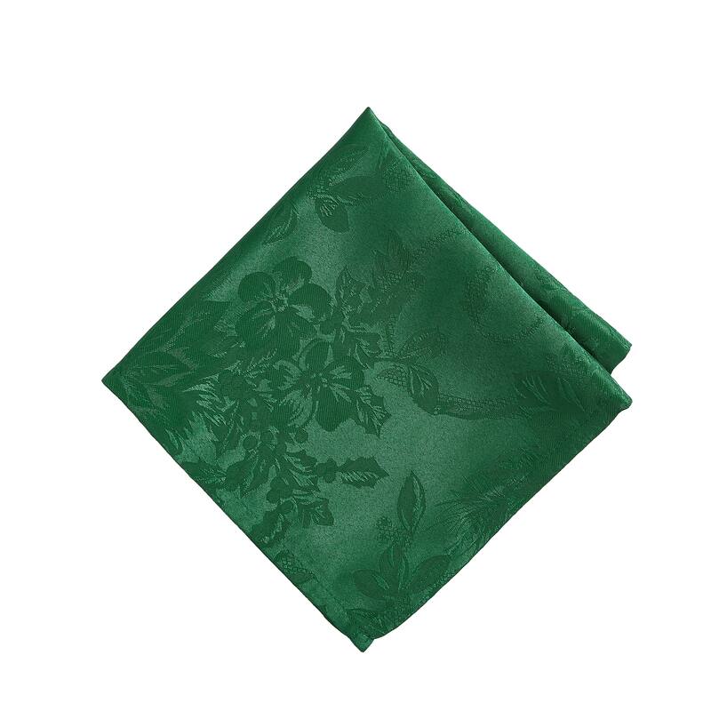 Poinsettia Elegance Jacquard Holiday Napkins, Set of 4 - 17"x17"