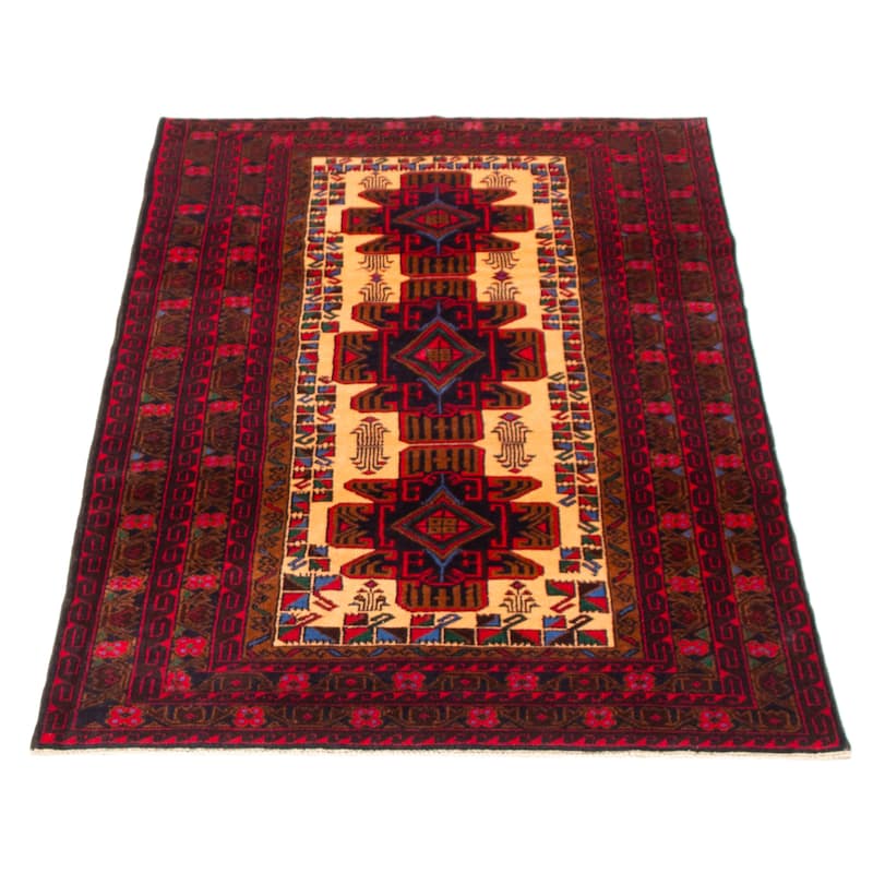 Teimani Beige Rug 3'10" x 6'7" - 3'10 x 6'7