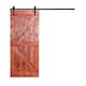 K2 Series Paneled Wood Sliding Barn Door with Installation Hardware - 36" - Red Oak