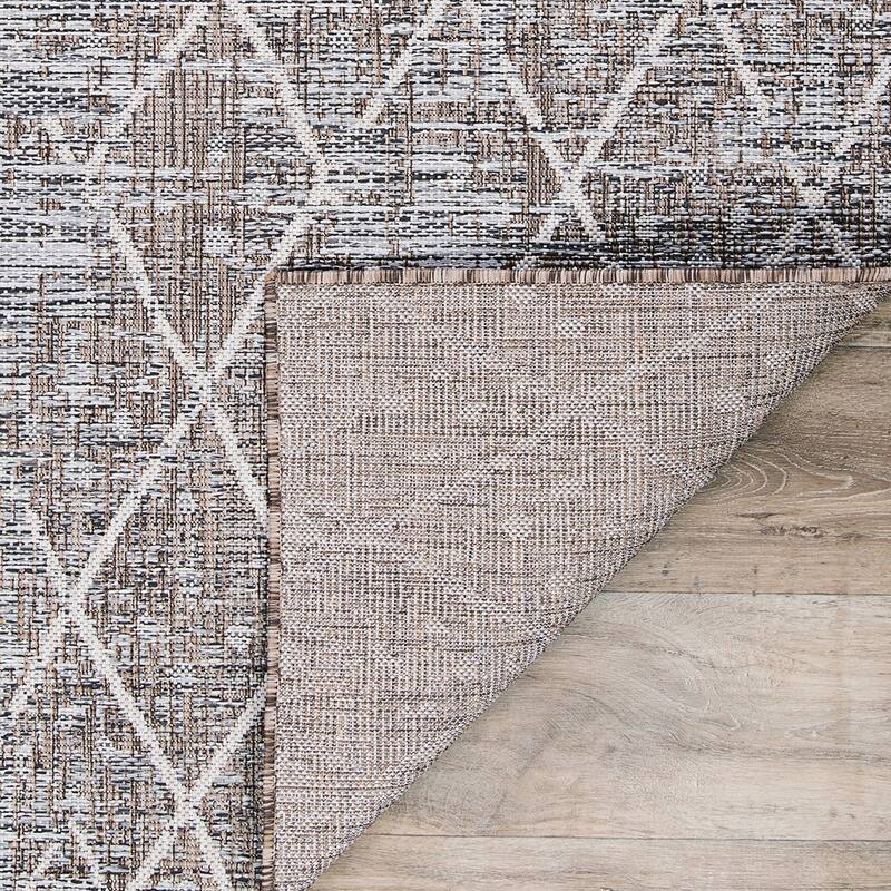 Dream Decor Rugs Grace Delta Brown Ivory Indoor Outdoor Area Rug