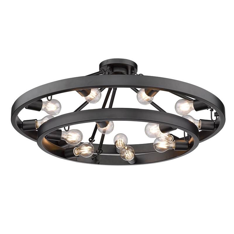 Golden Lighting Castile 15 Light 32" Wide Semi-Flush Ceiling Fixture