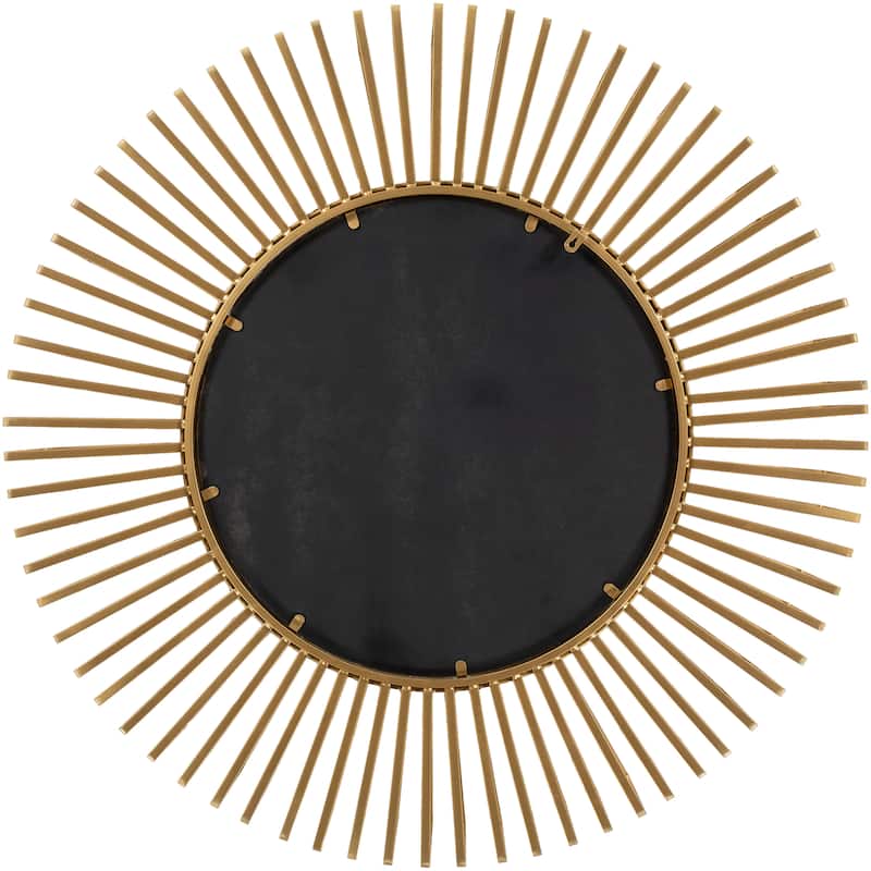 Livabliss Harold Golden Metal Sunburst Mirror - 40"H x 40"W