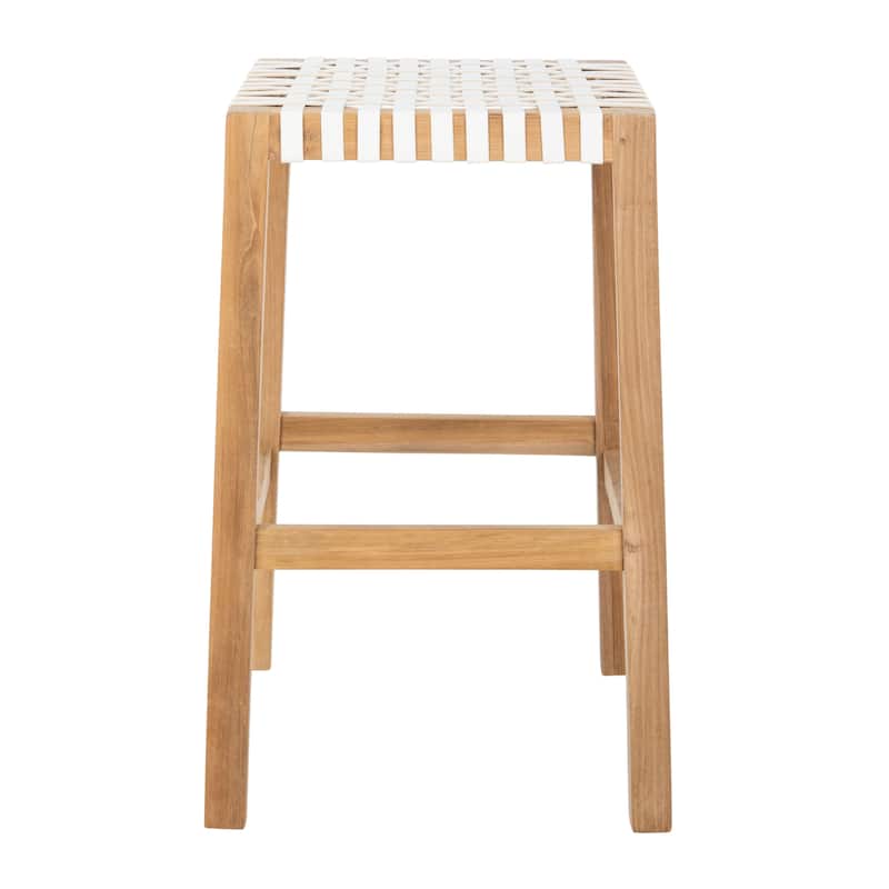 SAFAVIEH Ozgul Woven Lattice Counter Stool - 20" x 17.7" x 27.1" - 20Wx18Dx27H