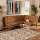preview thumbnail 7 of 7, Arvid Tan Faux Leather and Walnut Wood 2-PC Dining Nook Banquette Set