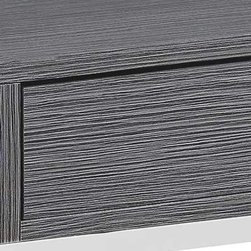 Modern 24" Bedside Table with Drawer and Shelf Rectangular Wood Top and Metal Frame Accent Table - 19.5”L x 12.75”W x 23.75”H