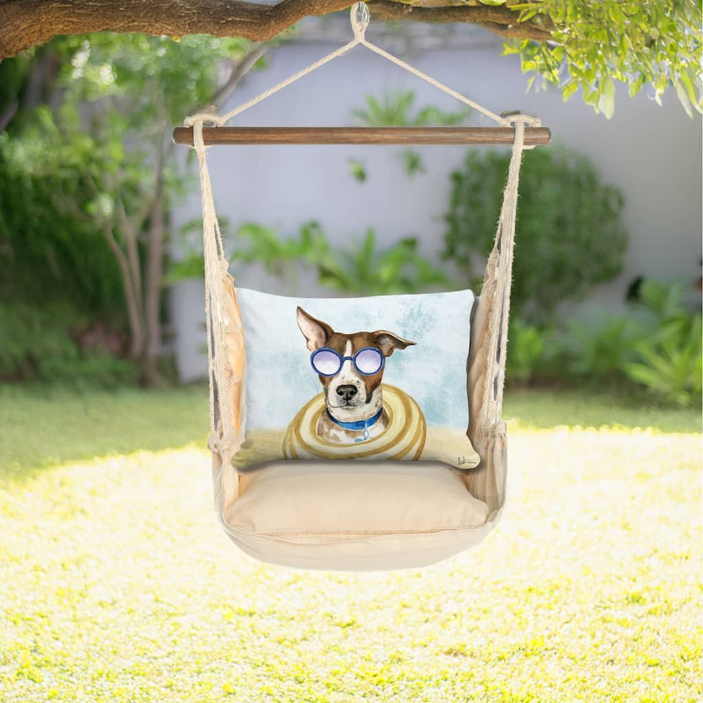 Magnolia Casual Swing Set 4 piece - Magnolia Stripe w/ Cool Dog