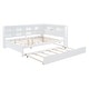 preview thumbnail 52 of 54, Multi-Shelf Daybed Bookcase Bed Frame with Trundle Bed