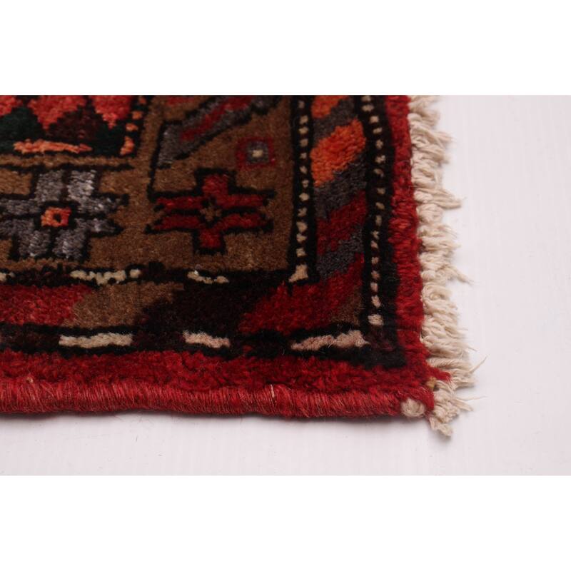 ECARPETGALLERY Hand-knotted Andelz Red Wool Rug - 3'8 x 9'6