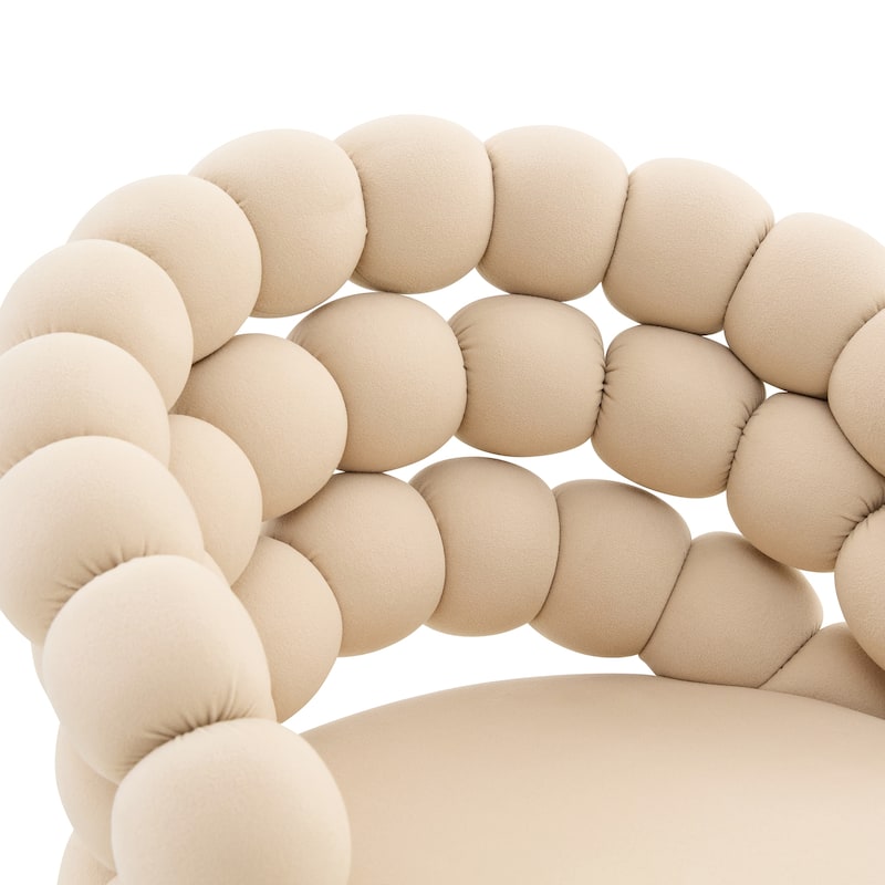 Counter Height Bar Stools Set of 2, Velvet Upholstered Swivel Bar Stools, Tufted Adjustable Dining Chairs with Footrest