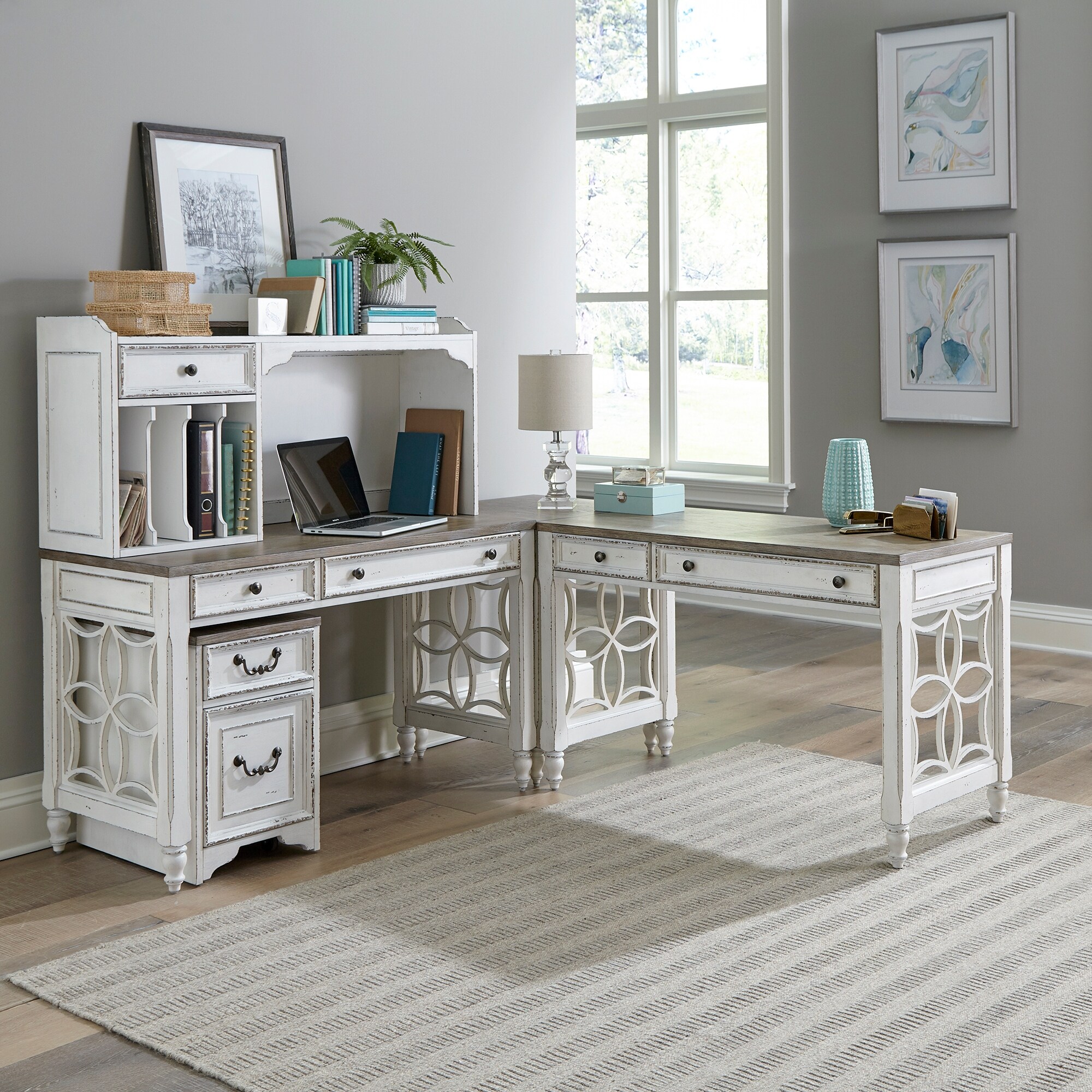 White weathered outlet desk