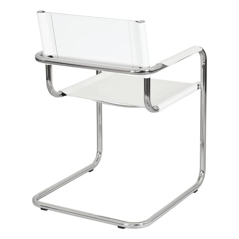 Breuer Chair Company Mart Stam Cantilever Armchair Arm Chair w/ Chrome Frame (Various Bonded Leather Colors)