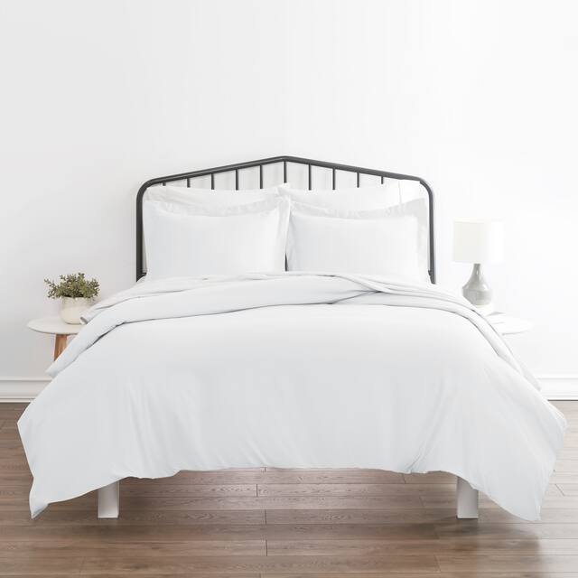 Becky Cameron Hotel Quality 3-Piece Oversized Duvet Cover Set - White - Twin - Twin XL