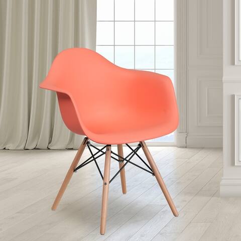 Plastic Mid-century Modern Tapered Arm Chair