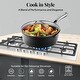 preview thumbnail 4 of 5, Gotham Steel 4 Quart Hammered Design Sauté Pan with Lid Nonstick Cookware, Black