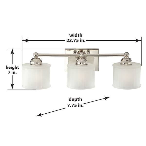 173Series Polished Nickel 3 Light Bath By Minka Lavery