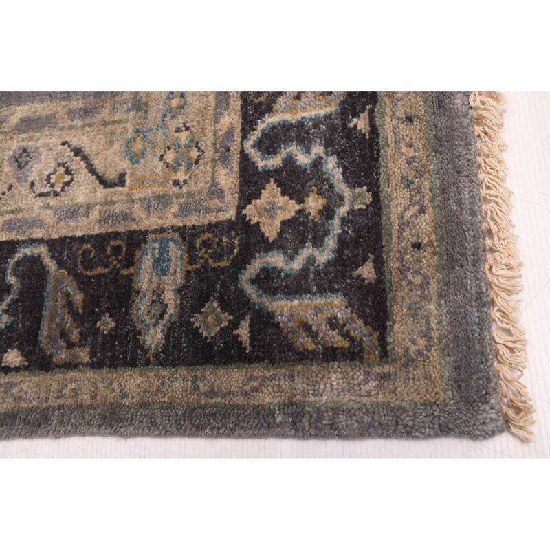 ECARPETGALLERY Hand-knotted Finest Agra Jaipur Dark Grey Wool Rug - 5'8 x 8'3