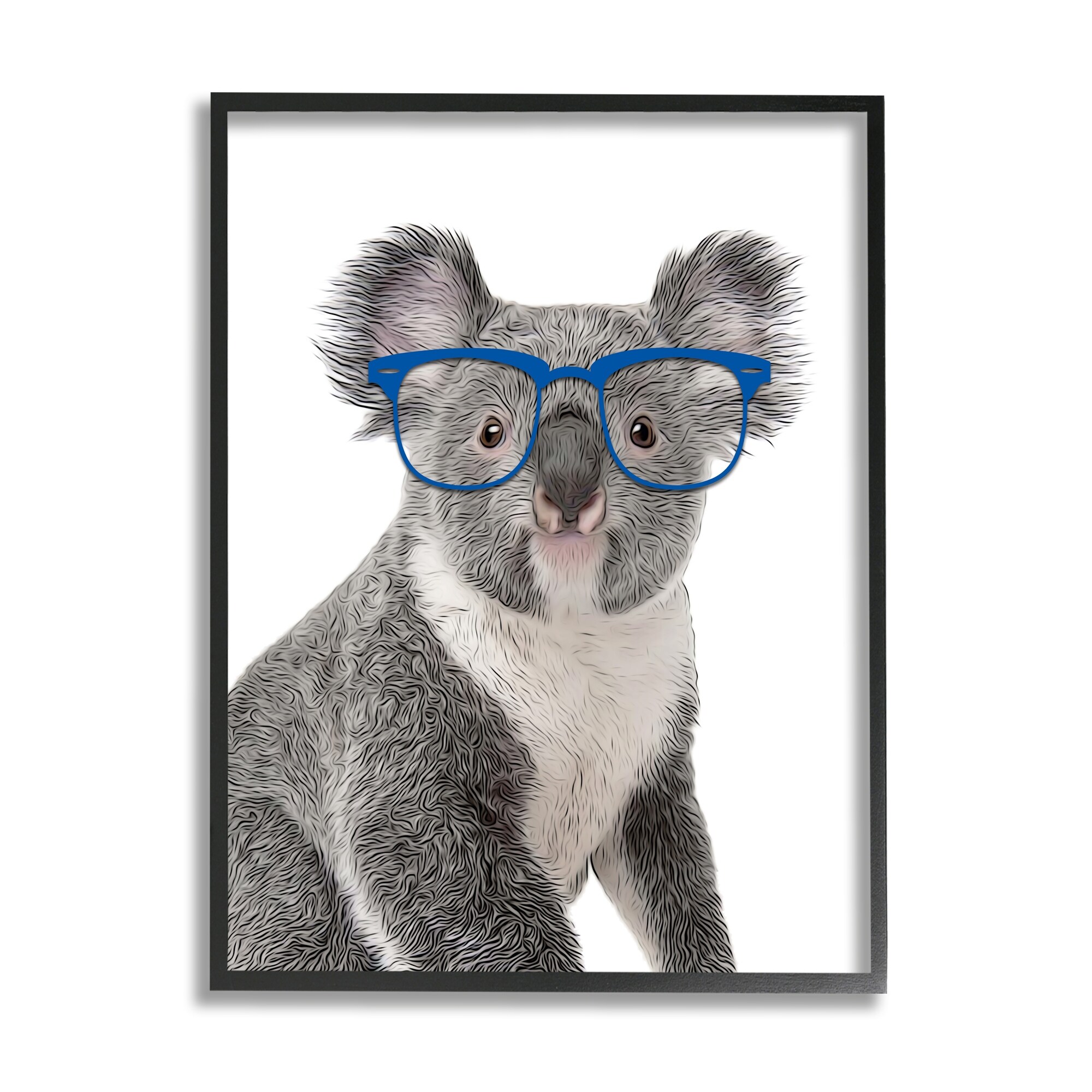 Stupell Wild Koala Wearing Glasses Animal Framed Giclee Art by