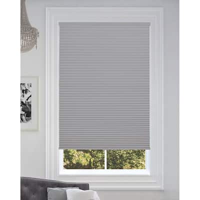 BlindsAvenue Cordless Blackout Cellular Honeycomb Shade, 9/16" Single Cell, Gray Sheen