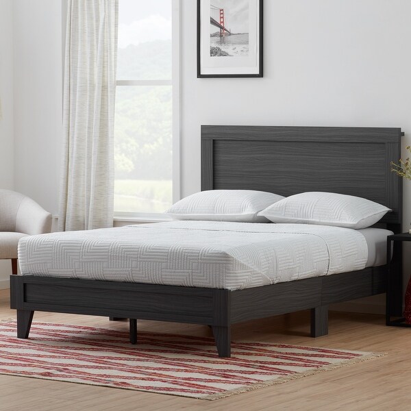 Brookside Leah Classic Wood Platform Bed Black Twin
