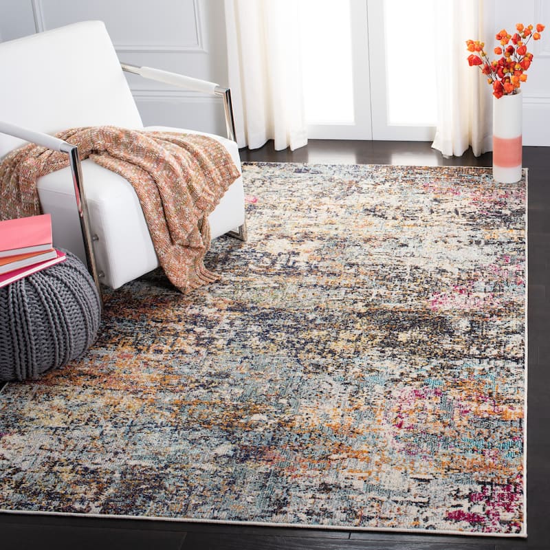 SAFAVIEH Madison Loane Modern Abstract Rug - 5'3" x 7'6" - Black/Gold - Rectangle