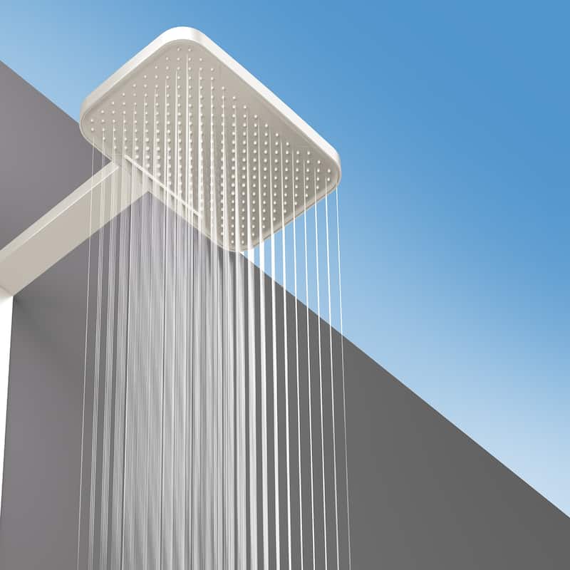 12.99" Solid Brass Five-function Digital Display Thermostatic Shower System with Rough in-Valve