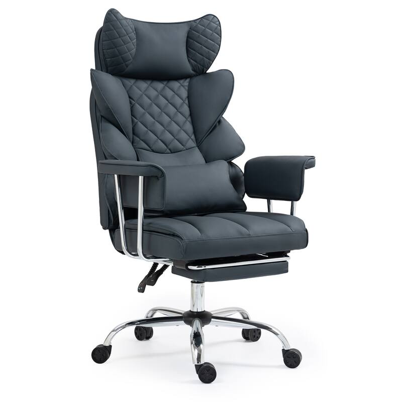 8-Point Massage Gaming Chair, Ergonomic Office Chair, Adjustable Backrest 90-135, Adjustable Armrests