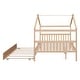 preview thumbnail 12 of 42, Full Size Wooden House Bed with Twin Size Trundle