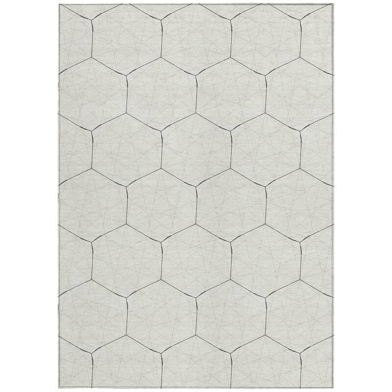 HomeRoots Geometric Transitional Rectangle Outdoor Rug