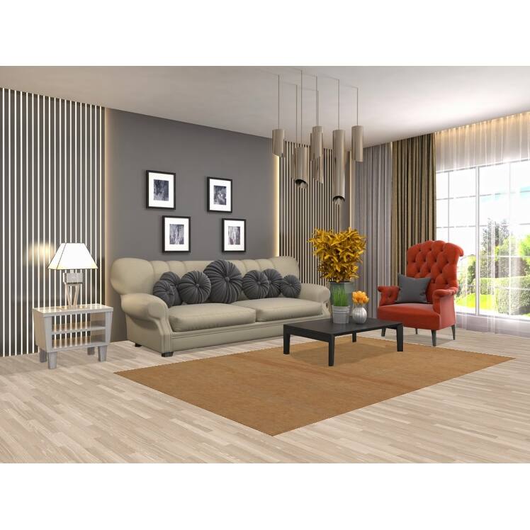 Modern Gabbeh Oriental Area Rug Contemporary Hand-Knotted Wool Carpet - 5'0" x 8'0"