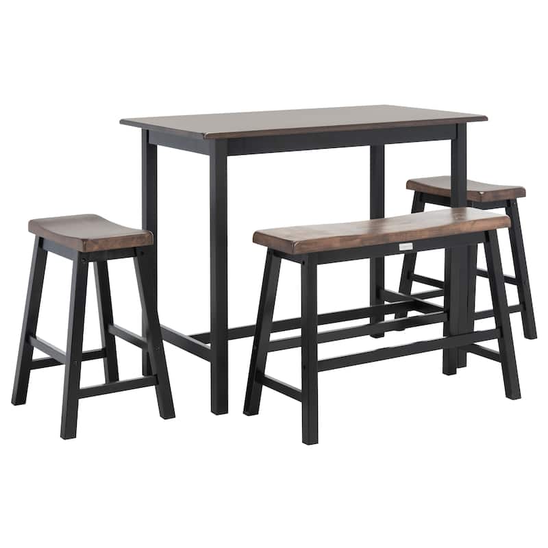 SAFAVIEH Ronin 4-Piece Counter-Height Bench and Stool Pub Set - 24"W x 44"D x 36"H