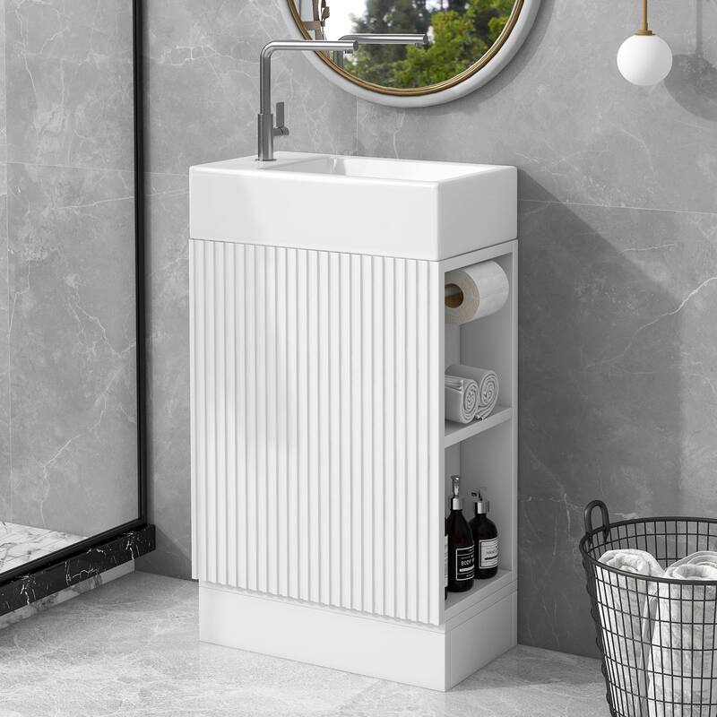 Bathroom Vanity with Sink - White