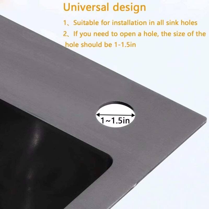 Becomrock Built In Black Stainless Steel Soap Dispenser - One Size