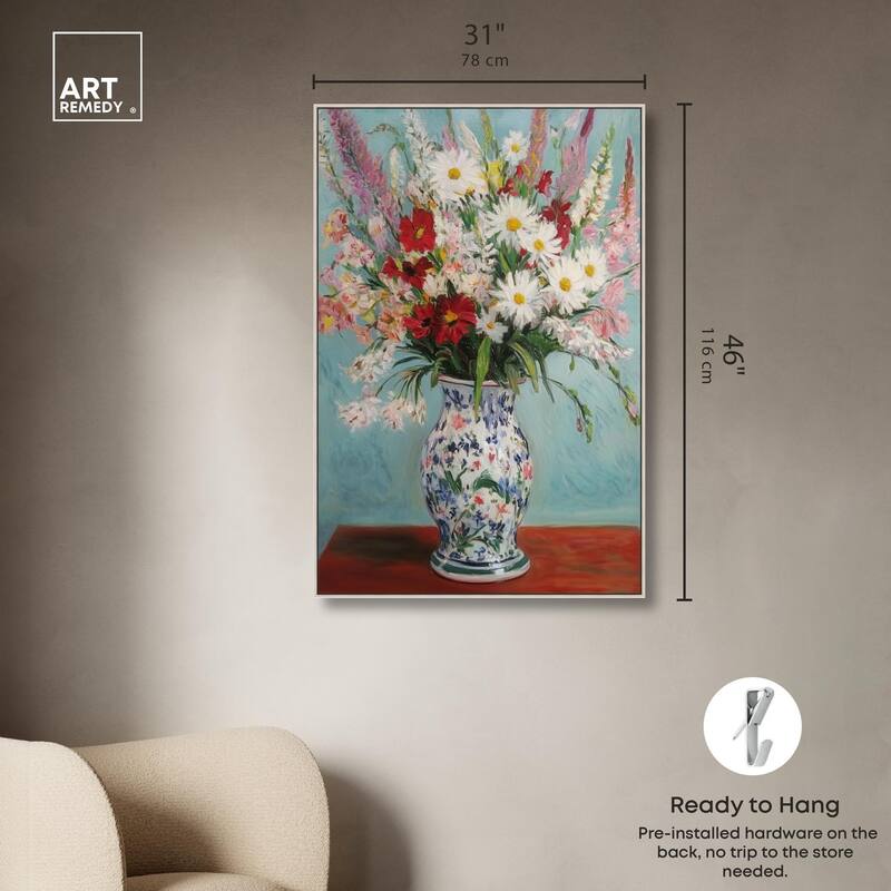 Flowers on a Table Canvas by Art Remedy