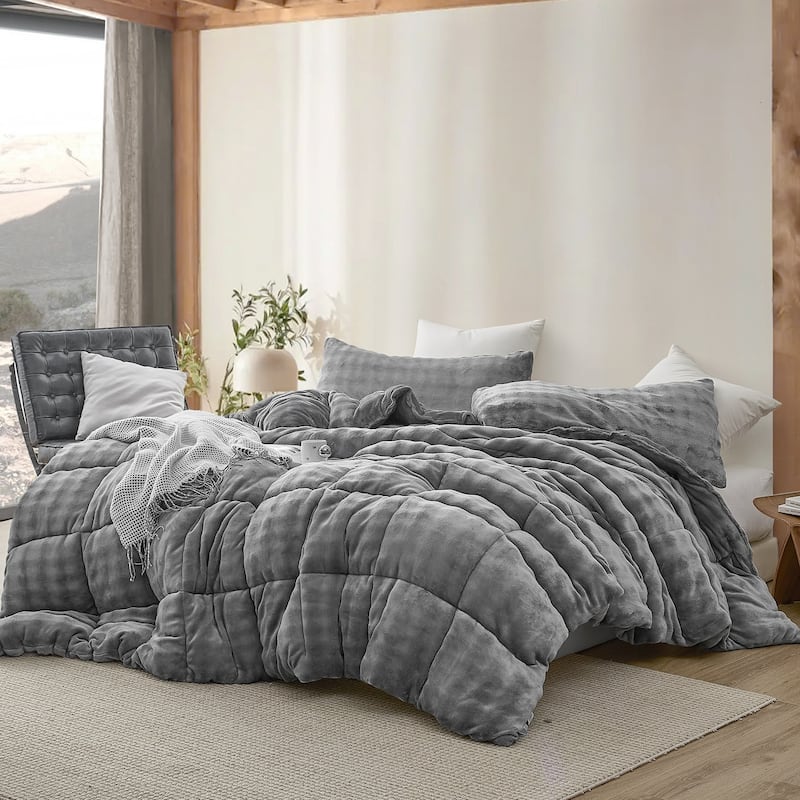 Git Puffy Cozy - Coma Inducer Oversized Comforter Set - Frost Gray - Queen