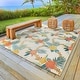 preview thumbnail 1 of 9, Reyn Spooner Fresco Laka Ivory/Blue/Yellow Floral Lei Flatweave Indoor/ Outdoor Area Rug