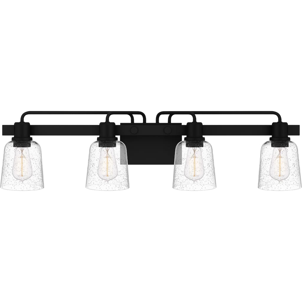 Lydia 4-Light Matte Black Vanity Light