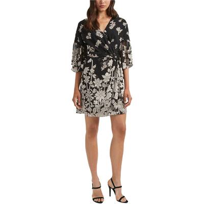 French Connection Womens Elsie A-line Dress,, Black, 4