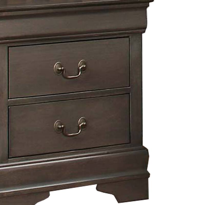 Wooden Solid Grey Night stand, Stained Gray