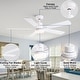 preview thumbnail 18 of 69, YUHAO Kaleido 52 in. Indoor Matte Black 3-Colors Integrated LED 6-Speeds Ceiling Fans with Dual-Finish Blades and Remote Control
