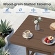 preview thumbnail 18 of 24, HDPE 35.8''L Square Dining Table with 1.7''D Bulit-in Umbrella Hole