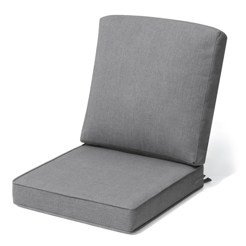 Pellebant 22 x 21 x 3.5 in Patio Deep Seat Chair Outdoor Cushion Set - 1PC - LightGrey