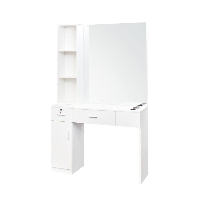 Salon Station Barber Stations Styling Station Barber Beauty Spa Dresser Salon Equipment Set with Mirror