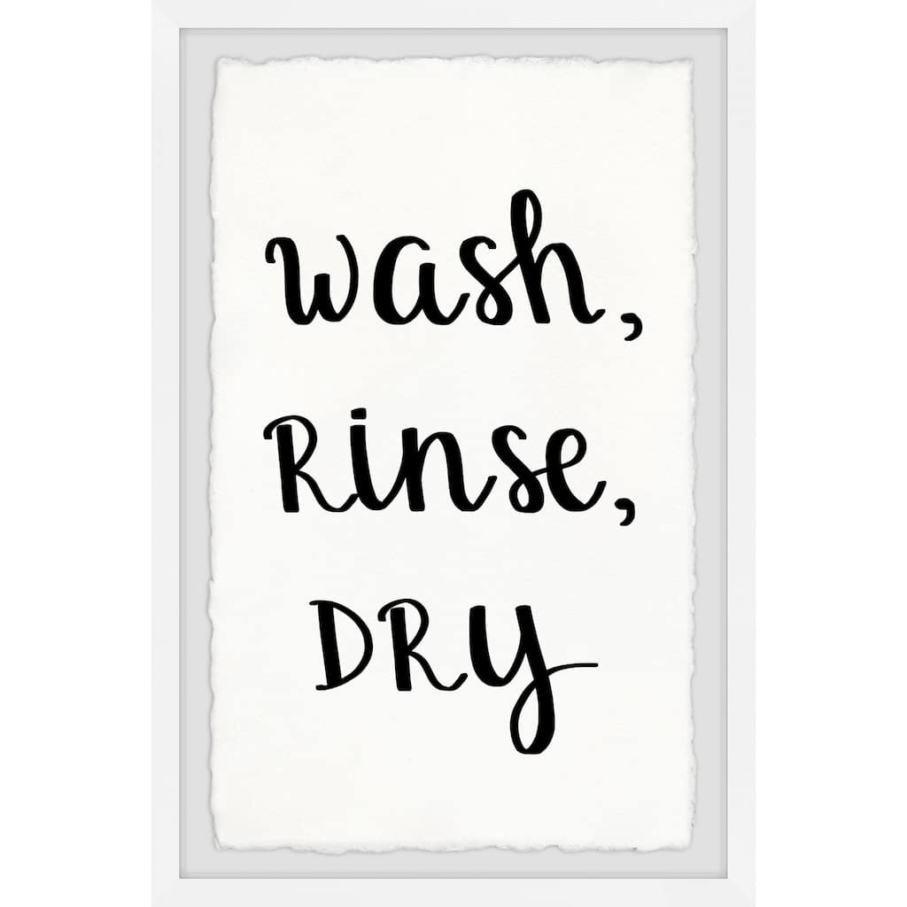 Wash and Rinse Framed Wall Art, Elegant Home Touch - Sophisticated Artwork for Refined Décor