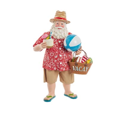 Kurt Adler 10.5-Inch Fabriche Palm Beach Santa