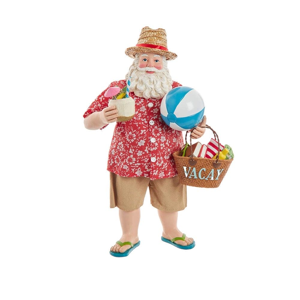 Kurt Adler 10.5-Inch Fabriche Palm Beach Santa