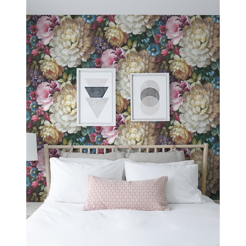 Nextwall Blooming Floral Peel And Stick Wallpaper - 20.5 in. W x 18 ft. L