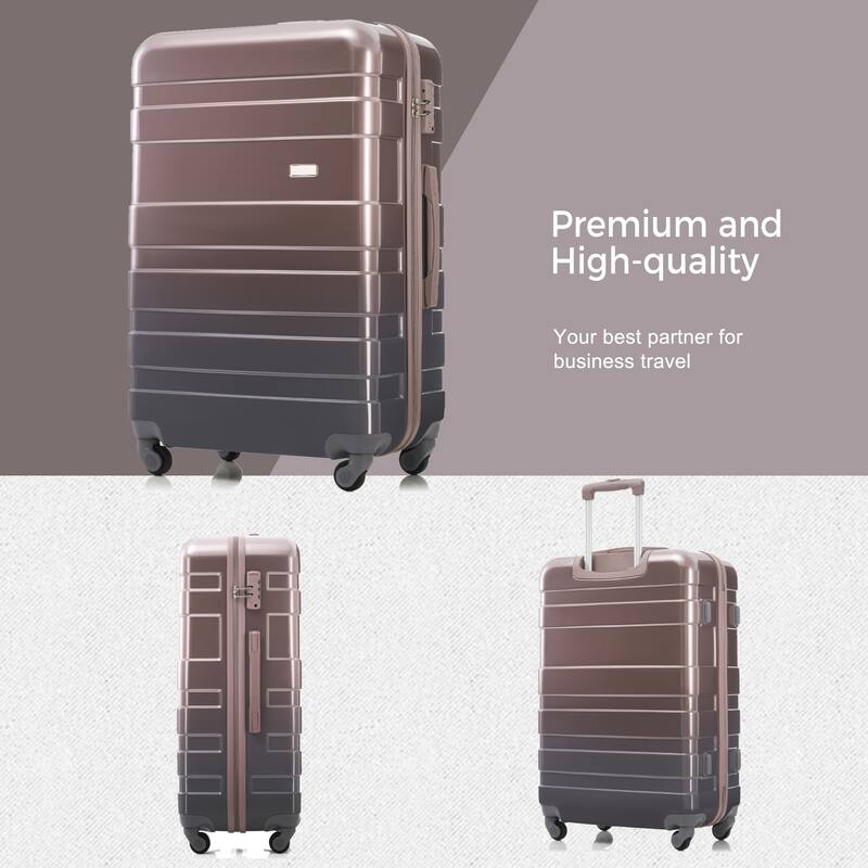 New Model ABS Hardshell 3 Piece Luggage Sets, Lightweight Durable Suitcase with Spinner Wheels and TSA Lock, for Travel