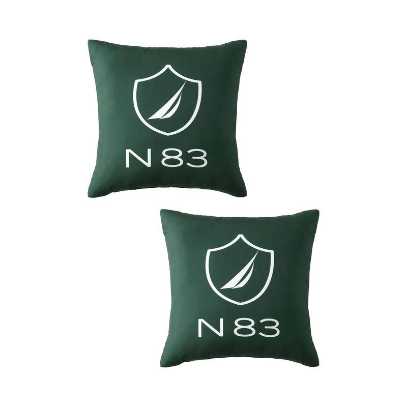 Nautica Printed Decorative Throw Pillows - N83 Boat Green