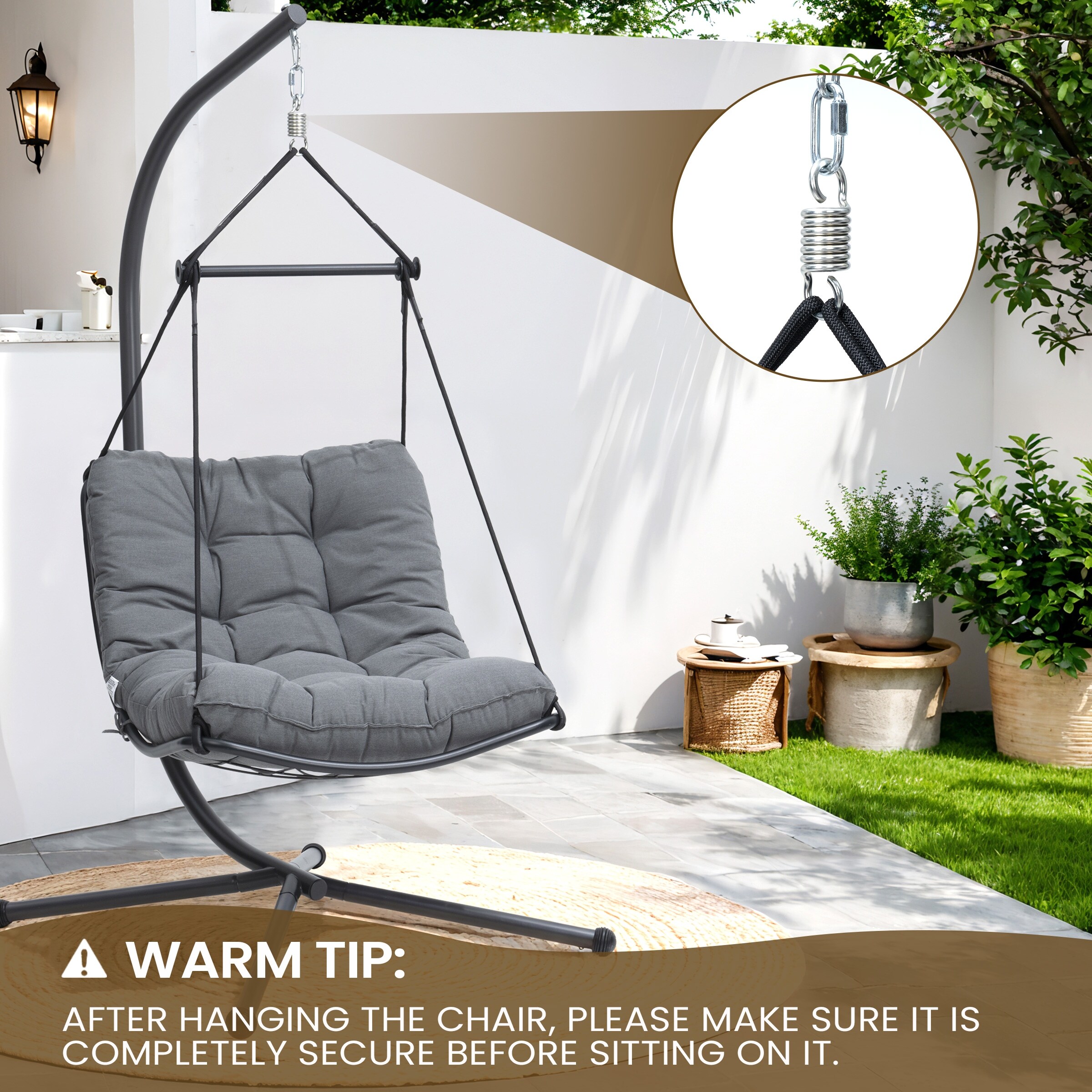 Outdoor Oversized Porch Hanging Chair Hammock Chair Swing Bed