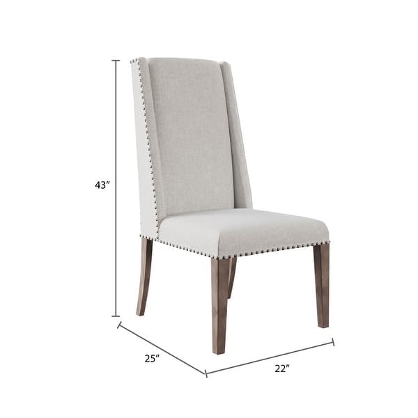 Abbyson Lillian Neutral Acacia Polyester Dining Chair Bed Bath